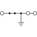 Phoenix Contact Jordklemme, Push-in-tilslutning, tværsnit:0,5 mm² - 10 mm², AWG: 20 - 8, bredde: 8,2 mm, højde: 42,2 mm, farve: grøn/gul