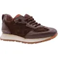 Hispanitas for woman. CHI254312 Leather Sneakers Kansas Bolmet brown (36), Flat, 1 to 3 cm, Laces, Casual, Animal Print