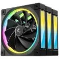 DeepCool FL12R Triple-Pack - Kabinettvifte - 120mm - Svart med RGB LED-lys - 34 dBA