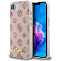 GUESS Peony Script Logo Iphone 16e Brown Telefondeksel