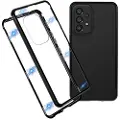 Mtp Products Samsung Galaxy A53 5G Magnetisk Deksel med Herdet Glass - Svart