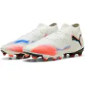 Puma FUTURE 8 PRO FG/AG Football Boots Unisex, Shoes, White/Black/Glowing Red, 40.5