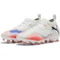 Puma FUTURE 8 MATCH FG/AG Football Boots Youth, Shoes, White/Black/Glowing Red, 36
