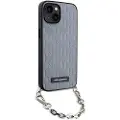 Karl Lagerfeld Klhcp14ssacklhpg Iphone 14.15.13 6.1 Srebrny Saffiano Monogram Chain Telefondeksel