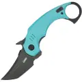 Kubey Jaw Karambit - Tiffany Blue G10 foldekniv