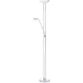 Eglo Baya - Torchiere-gulvlampe - LED x 3 - total: 25 W - varmt hvitt lys - 3000 K - sateng, hvit, krom