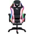 Powergaming Led Rgb Gamingstol Med Fotstøtte