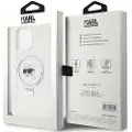 Karl Lagerfeld Klhmp15xhmrskhh Iphone 15 Pro Max 6.7 Biały Ring Stand Karl Head Telefondeksel