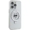 Karl Lagerfeld Klhmp15lhmrschh Iphone 15 Pro 6.1 Biały Ring Stand Choupette Head Telefondeksel