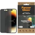 PanzerGlass iPhone 14 Pro Ultra-Wide Fit Privacy EasyAligner Skjermbeskytter - Svart Kant