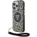 GUESS Iml Leopard Triangle Logo Strap Magsafe Iphone 16 Pro Telefondeksel