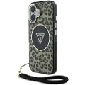 GUESS Iml Leopard Triangle Logo Strap Magsafe Iphone 16 Telefondeksel