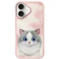 Nimmy Iphone 16 6.1 Rosa Big Eyed Pet 2.0 Kattdeksel