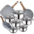 San Ignacio Cassel 18/20 Cm Pk3849 Kasserollesett Med Stekepanner 12 Stykker