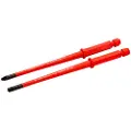 Bahco Elektrisk Isolert Utbyttbar Stang Med Slisset Kombispiss Og Pozidriv Med Redusert Diameter Ph1 5 Mm
