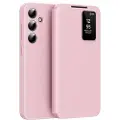 Mtp Products Samsung Galaxy A55 Smart Clear View Flip-etui med kortspor - Rosa