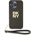 DKNY Pu Leather Stack Logo Wrist Strap Iphone 14 Pro Max Telefondeksel