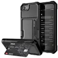 Mtp Products iPhone 7/8/SE (2020)/SE (2022) Kortholder Hybrid-deksel - Svart