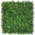 Wellhome Kunstig Vertikalt Hagehekkpanel For Innendørs Og Utendørs Dekorasjon Med Grønne Blader Og Hvite Blomster 100x100cm