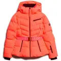Superdry for woman. WS110167A Luxe coral quilted coat (S), Casual, Recycled Polister, Sustainable
