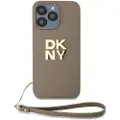 DKNY Pu Leather Stack Logo Wrist Strap Iphone 14 Pro Max Telefondeksel