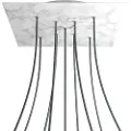 Creative Cables Kroq409xf105 Xxl Rose-one Square Carrara Marmor Rose Sett