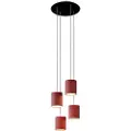 Creative Cables Round Rose-one Xxl Cylinder 4 Falls With Bulbs Pendellampe