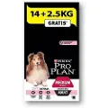 Purina Pro Plan Adult Medium Sensitive Skin 14+2.5kg Hundefôr
