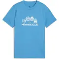 Puma Olympique de Marseille FtblCulture Tee Youth, Clothing, Azure/White, 7-8Y