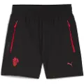 Puma AC Milan PUMATECH Relaxed Woven Shorts Youth, Clothing, Black/Red, 5-6Y