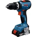 Bosch Gsb 18v-65 + 1x2.0ah + 1xprocore 4.0ah + Lcase Elektrisk Skrutrekker