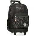 Pepe Jeans for girl. 6012941 Cintia backpack black (OSFA), Casual, Polyester, children's fashion