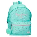 Pepe Jeans for girl. 60423F2 Nora backpack 44cm turquoise (OSFA), Casual, Polyester, children's fashion