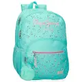 Pepe Jeans for girl. 60425F2 Nora backpack 44cm turquoise (OSFA), Casual, Polyester, children's fashion