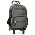 Pepe Jeans unisex for kids. 69125T2 Edmon backpack 45cm grey (OSFA), Casual, Polyester, children's fashion