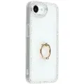 Mtp Products iPhone 16e CrystalGlow Hybrid-deksel med ringholder - gjennomsiktig