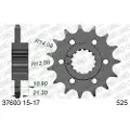 Afam 37600nr-525 Con Gomma Antirumore Sprocket With Anti-noise Rubber Fremre Tannhjul