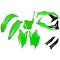 Ufo Kawasaki Kxf 250 2018-2020 Kakit225f-999k Fork Protectors & Plastsett
