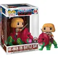 Funko POP! Pop! Rides Masters Of The Universe He-man On Battle Cat Flocked 84 Spesialutgave Figur