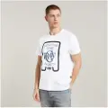 G-Star for man. D25012-336-110 T-shirt Multicolour Graphic white (S), Casual, Short sleeve, Organic Cotton, Sustainable