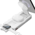 Forever MATB-300 10.000 mAh 3-i-1 Magsafe Powerbank white Nødlader - Hvit - 10000 mAh