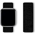 24hShop Sport Loop-armbånd for Apple Watch 38/40/41 mm i pustende nylon - Svart