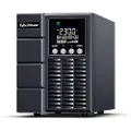 Cyberpower Smart App Online S OLS1000EA - UPS - AC 230 V - 900 watt - 1000 VA - enkeltfase - RS-232, USB - utgangskontakter: 3 - aktiv PFC - svart