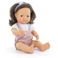 Miniland Kastanjebrun Babydukke 38 Cm