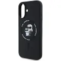 Karl Lagerfeld iPhone 16 Plus Karl Lagerfeld Karl and Choupette MagSafe-deksel i flytende silikon - Svart