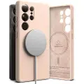 Ringke Samsung Galaxy S25 Ultra Liquid Silicone MagSafe Deksel - Rosa Sand