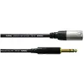 Cordial CFM 0,6 MV XLR Adapterkabel [1x XLR-stik - 1x Jackstik 6,3 mm] 0.60 m Sort