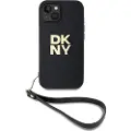 DKNY Pu Leather Stack Logo Wrist Strap Iphone 13 Telefondeksel