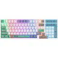 Onikuma Onikuma-tastatur ONIKUMA G38 Mekanisk spilltastatur RGB: Farge - hvit/grå