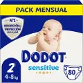 Dodot Størrelse 2 Sensitive Bleier 80 Enheter